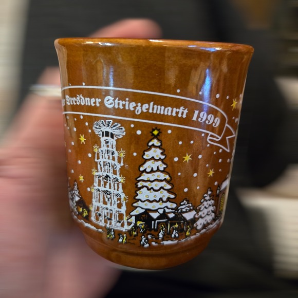 Other - VTG 1999 Dresdner Striezelmarkt Coffee Tea Mug Brown Gluhwein Christmas Germany